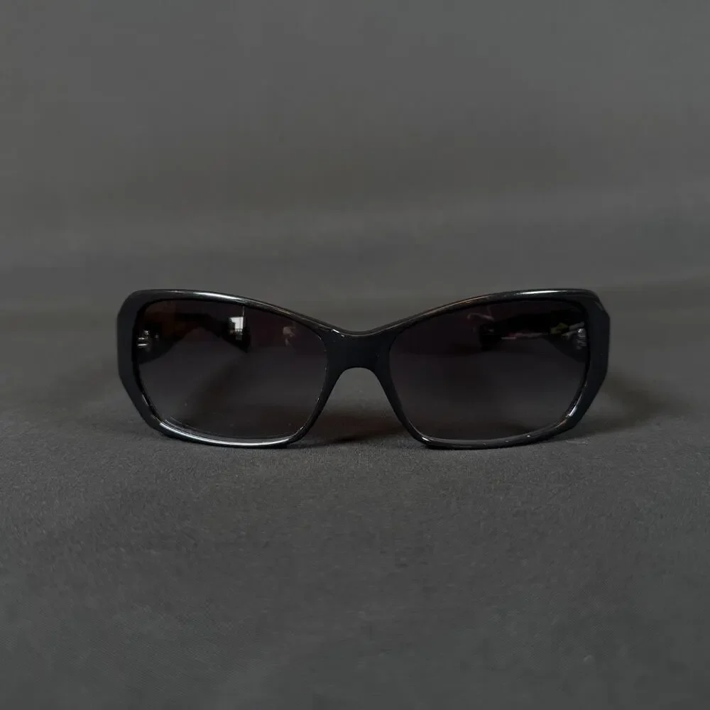 Kieselstein-Cord Butter Face 8K Black Acetate Blue Lens Sunglasses Japan RARE